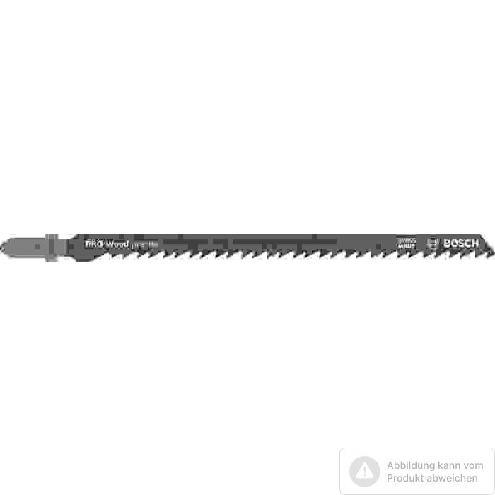 Foto von Bosch PRO Wood precise T344DP Stichsägeblatt, 152 mm, 5-tlg. Foto von Bosch PRO Wood precise T344DP Stichsägeblatt, 152 mm, 5-tlg.