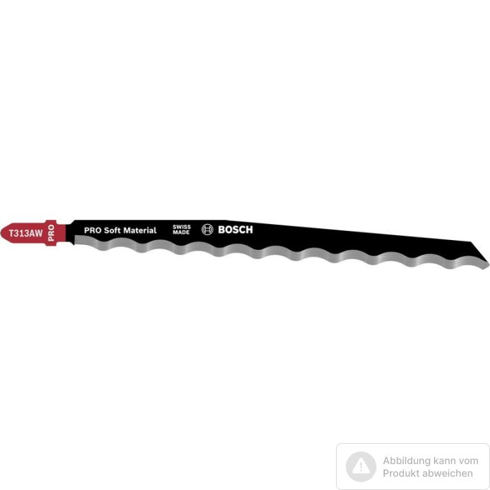 Bild von Bosch PRO Soft Material T313AW Stichsägeblatt, 152 mm, 3-tlg. Bild von Bosch PRO Soft Material T313AW Stichsägeblatt, 152 mm, 3-tlg.