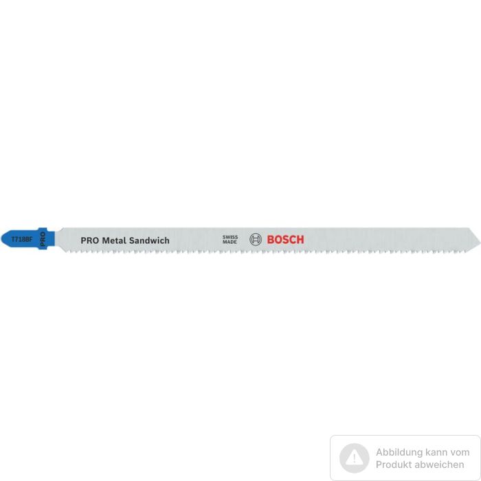 Foto von Bosch PRO Metal Sandwich T718BF Stichsägeblatt, 180 mm, 3-tlg. Foto von Bosch PRO Metal Sandwich T718BF Stichsägeblatt, 180 mm, 3-tlg.