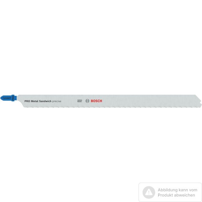 Bild von Bosch PRO Metal Sandwich T1018AFP Stichsägeblatt, 250 mm, 3-tlg. Bild von Bosch PRO Metal Sandwich T1018AFP Stichsägeblatt, 250 mm, 3-tlg.