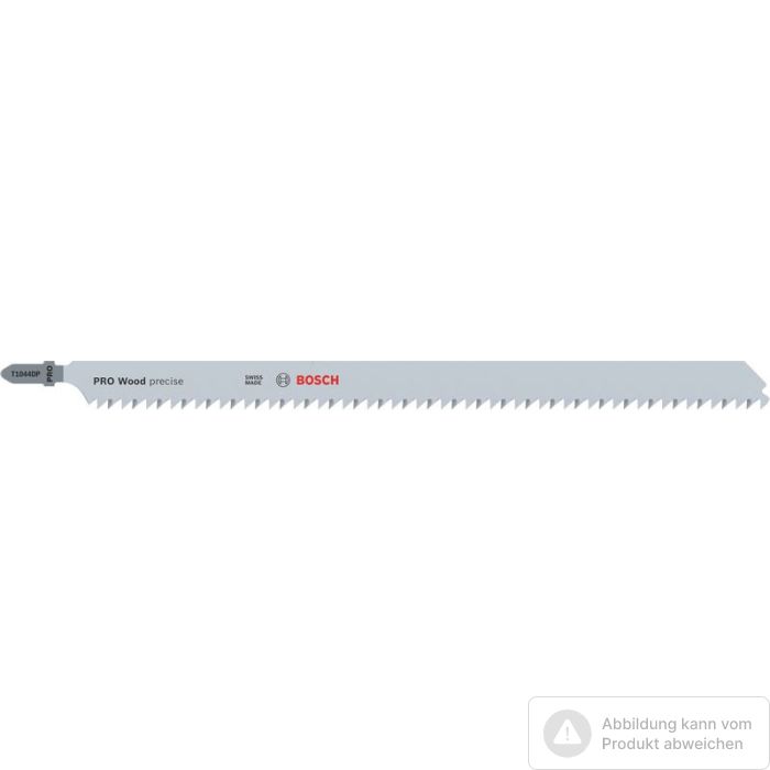 Bild von Bosch PRO Wood precise T1044DP Stichsägeblatt, 250 mm, 3-tlg. Bild von Bosch PRO Wood precise T1044DP Stichsägeblatt, 250 mm, 3-tlg.