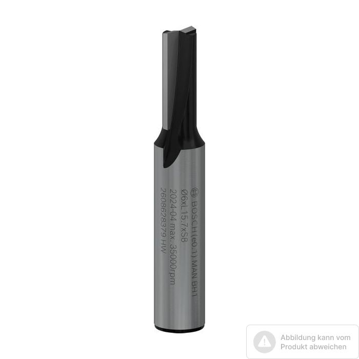 Bild von Bosch PRO Nutfräser, zweischneidig, Ø 6 x L 15,7, Schaft 8 mm Bild von Bosch PRO Nutfräser, zweischneidig, Ø 6 x L 15,7, Schaft 8 mm