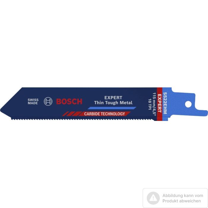 Foto von Bosch EXPERT S522EHM Thin Tough Metal Säbelsägeblatt Foto von Bosch EXPERT S522EHM Thin Tough Metal Säbelsägeblatt
