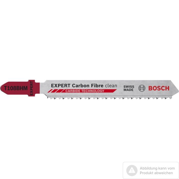 Bild von Bosch EXPERT Carbon Fiber Clean T108BHM Stichsägeblatt, 3?tlg. Bild von Bosch EXPERT Carbon Fiber Clean T108BHM Stichsägeblatt, 3?tlg.