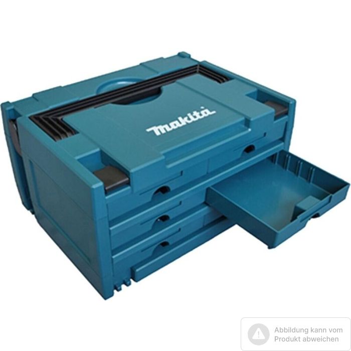 Foto von Makita Makstor Schubladenkoffer 3.6 395x295x215 mm, MAKPAC Gr. 3 Foto von Makita Makstor Schubladenkoffer 3.6 395x295x215 mm, MAKPAC Gr. 3