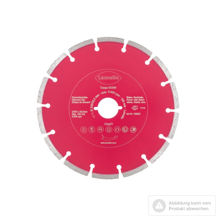 Foto von Lamello Tanga DX200 Trennscheibe, DP, segmentiert, Ø200x2.4xØ29 mm, mit Schnellspann-Aufnahme Foto von Lamello Tanga DX200 Trennscheibe, DP, segmentiert, Ø200x2.4xØ29 mm, mit Schnellspann-Aufnahme