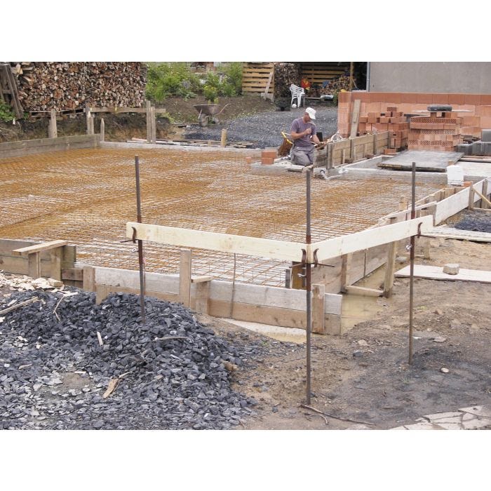 Bild von Müba Schnurgerüst Typ 3, für Ecke, 1,20m, 3 Pfosten, 2 Bretthalter