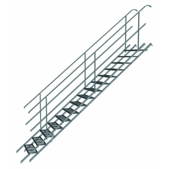 Foto von Müba Bautreppe, 3 Stufen, Geländer, 1,03m, verz.