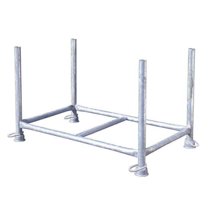 Bild von Müba Stapelpalette, Ø57mm Standrohr, 1,30x0,70x0,70m, verzinkt