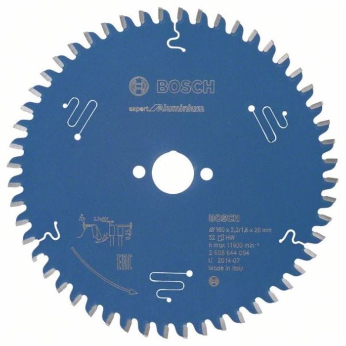 Bild von Bosch HM-Kreissägeblatt Expert 160x1,6/2,2x20 mm Z52