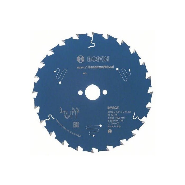 Foto von Bosch HM-Kreissägeblatt Expert 160x2,0x20 mm Z24