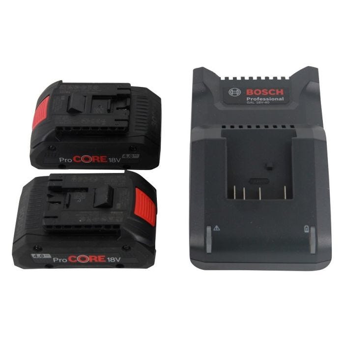 Bild von Bosch Akku-Starter Set ProCore 18 V, 4,0 Ah kompl. mit: 2 ProCore Akkus 4,0 Ah, Ladegerät,  im Karton