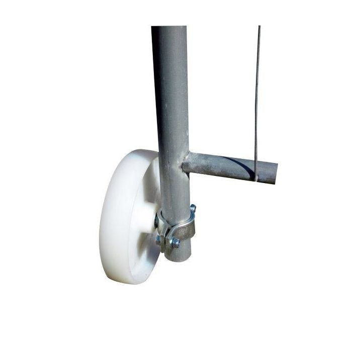 Foto von Schake Laufrolle d=200mm für Bauzaun-Torelement inkl. Rohrschelle
