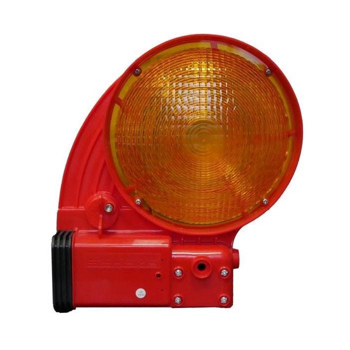 Foto von Schake BASt Bakenleuchte - Powernox - Lichtaustritt einseitig, gelb, Lampenkörper rot