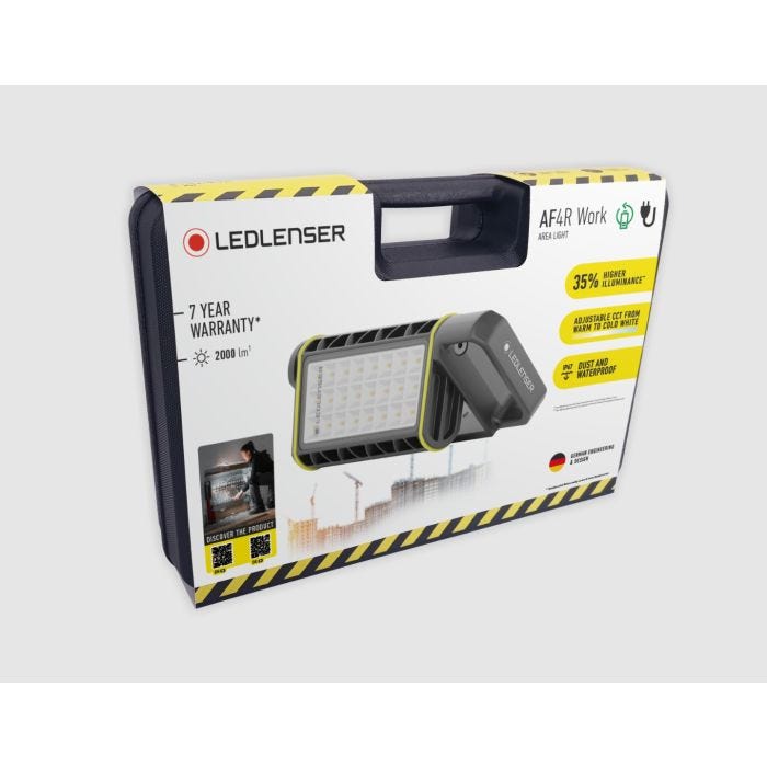 Foto von Led Lenser AF4R Work Arbeitsleuchte, 2000 Lumen, dimmbar Farbtemperatur und Hybrid Power für Akku- und Kabelbetrieb