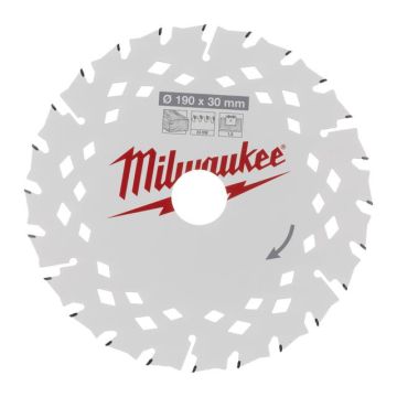 Milwaukee Kreissägeblatt für Holz 190 x 30 mm, Z24 Wechselzahn