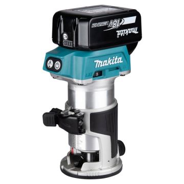 Makita 18V Akku-Multifunktionsfräse DRT50ZJX2, mit Oberfräs, Winkelfräs- und Kantenfräsmodul