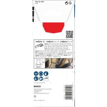 Bosch PRO PAII 65 APB Blatt für Multifunktionswerkzeuge, 65 x 55 mm
