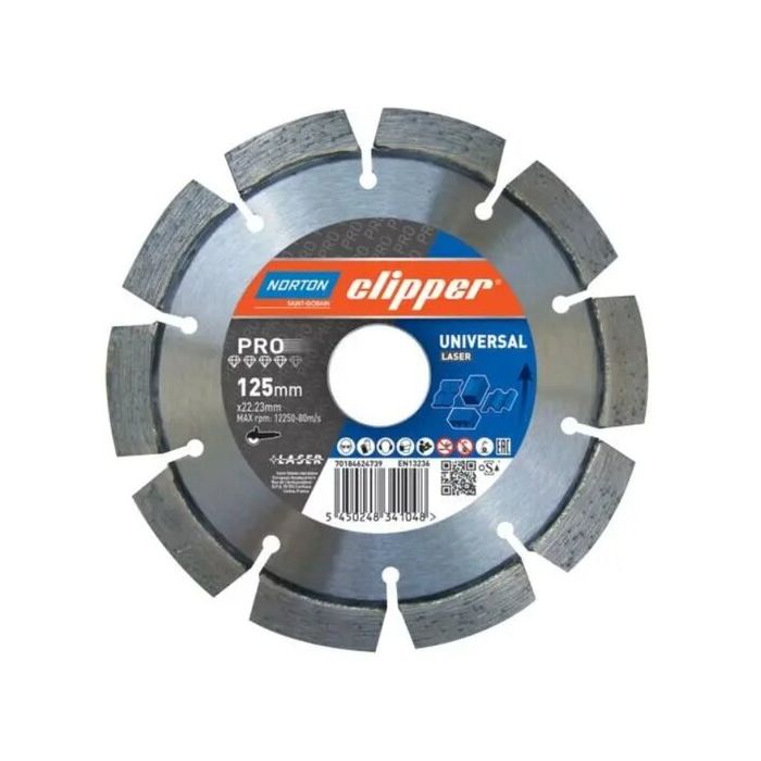 Bild von Norton Clipper Diamantscheibe Pro Universal Laser Ø700 x 25,4 für CM70 Alu