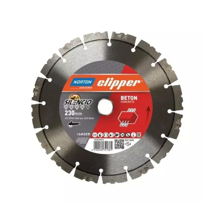 Bild von Norton Clipper Diamantscheibe Pro Beton Silencio Ø230 mm Bild von Norton Clipper Diamantscheibe Pro Beton Silencio Ø230 mm