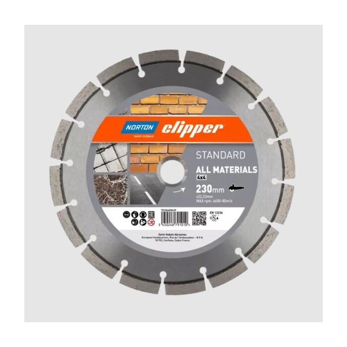 Foto von Norton Clipper Diamantscheibe Standard 4x4 Ø230