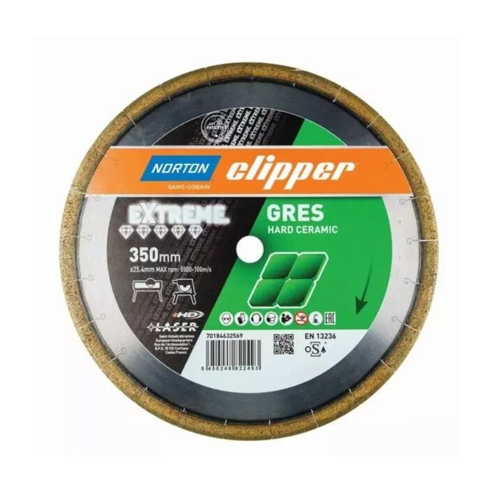 Bild von Norton Clipper Diamantscheibe Extreme Gres Silencio Ø350 x 25,4 Bild von Norton Clipper Diamantscheibe Extreme Gres Silencio Ø350 x 25,4