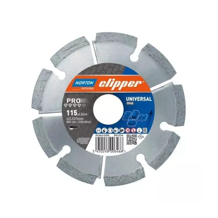 Bild von Norton Clipper Diamantscheibe Pro Universal TP - 125 Ø mm Bild von Norton Clipper Diamantscheibe Pro Universal TP - 125 Ø mm
