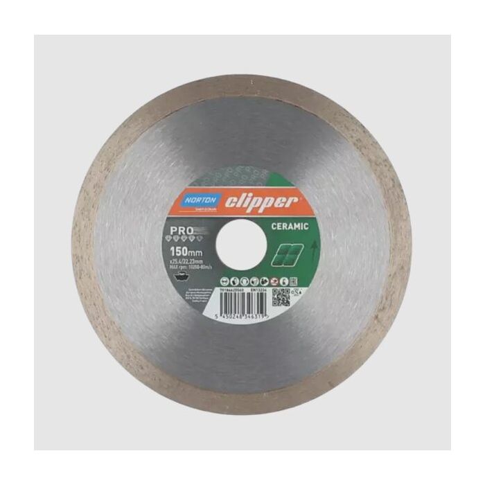 Foto von Norton Clipper Diamantscheibe Pro Ceramic- 115 Ø mm Foto von Norton Clipper Diamantscheibe Pro Ceramic- 115 Ø mm