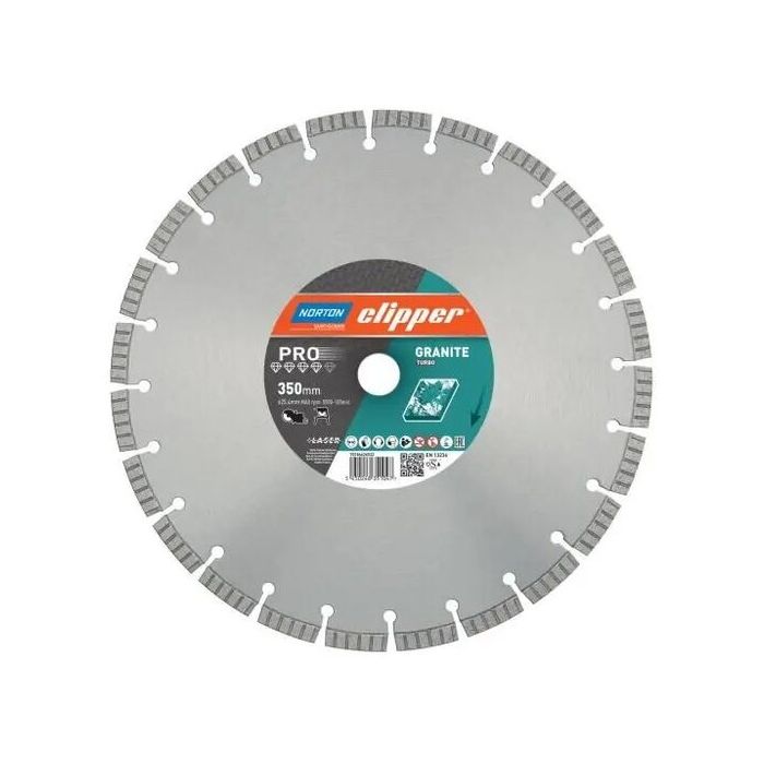 Bild von Norton Clipper Diamantscheibe Pro Granite Turbo- 350 Ø mm Bild von Norton Clipper Diamantscheibe Pro Granite Turbo- 350 Ø mm