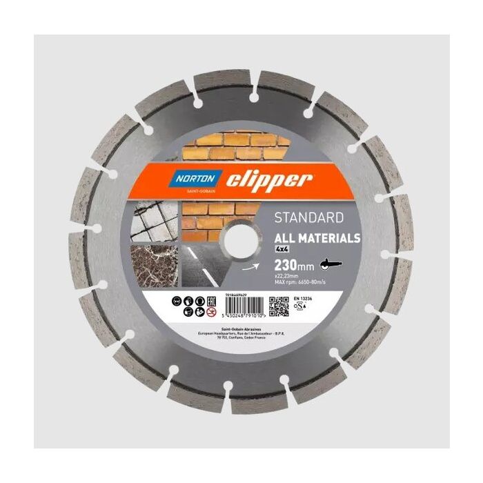 Foto von Norton Clipper Diamantscheibe Standard 4x4 Ø400 Foto von Norton Clipper Diamantscheibe Standard 4x4 Ø400