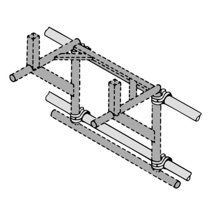 Bild von Müba-Gerüstbefestigung für Trägergestell bestehend aus 2 Gerüstrohren à 3,00 m verzinkt