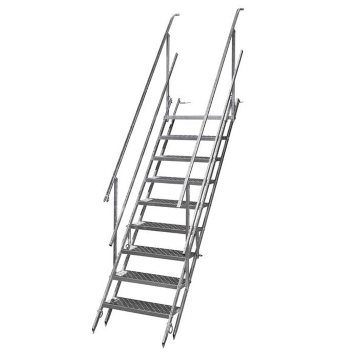 Foto von Müba Bautreppe 9 Stufen komplett mit Geländer, verzinkt Foto von Müba Bautreppe 9 Stufen komplett mit Geländer, verzinkt