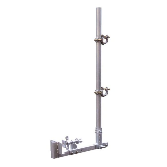 Foto von Müba Ortgangsicherung aus Aluminium, bestehend aus Halter, Alu-Gerüstrohr 1,25 m und 2 Foto von Müba Ortgangsicherung aus Aluminium, bestehend aus Halter, Alu-Gerüstrohr 1,25 m und 2