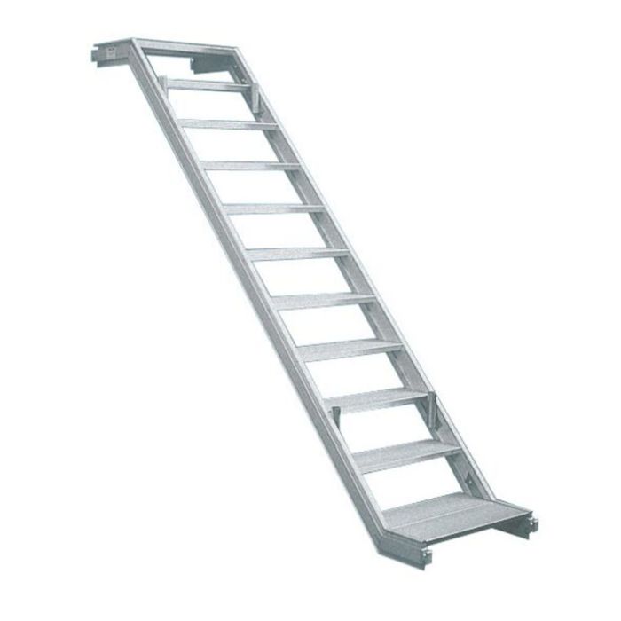 Bild von Müba Aluminium-Gerüsttreppe, Fix 70 für Feldhöhe 2,00 m und Feldlänge 2,50m