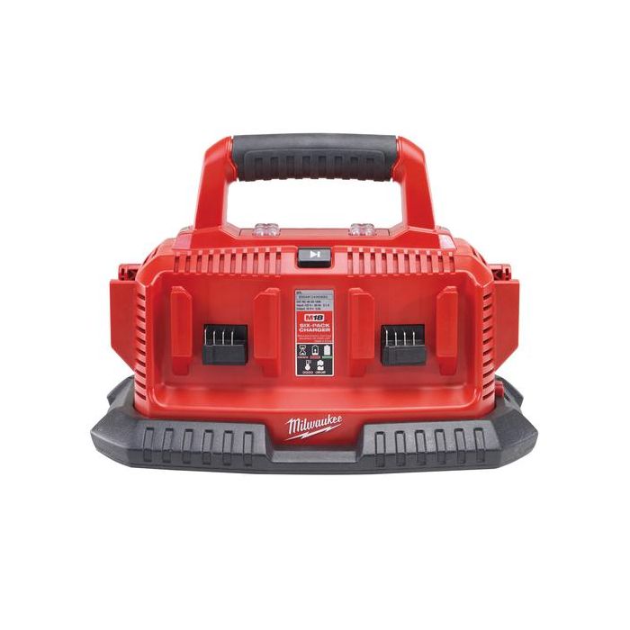 Bild von Milwaukee Multi-Sechsfach-Ladegerät M1418 C6 für 2,0 bis 9,0 Ah, 14V und 18V Bild von Milwaukee Multi-Sechsfach-Ladegerät M1418 C6 für 2,0 bis 9,0 Ah, 14V und 18V