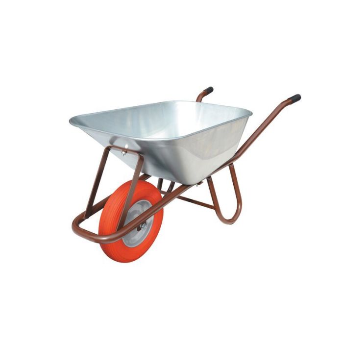 Bild von Müba Betonkarre 90 L Mulde polymeres Rad 400 x 100 mm, Bild von Müba Betonkarre 90 L Mulde polymeres Rad 400 x 100 mm,