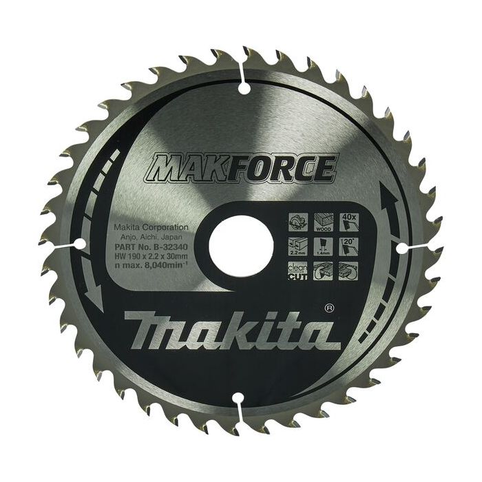 Bild von Makita Sägeblatt 190 x 1,4 x 30, Z = 40