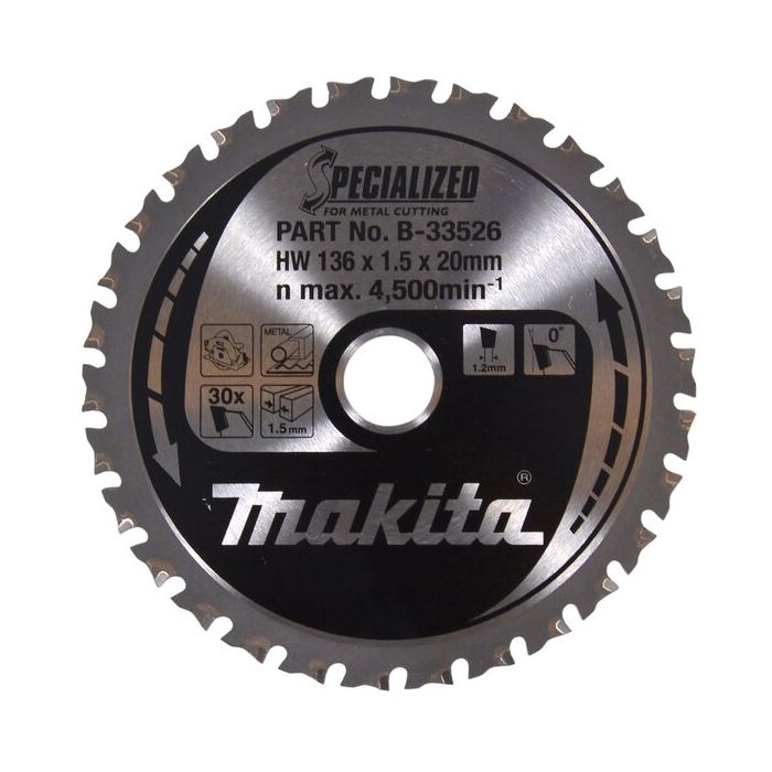 Foto von Makita Metall-Sägeblatt 136 x 20 mm, 30 Zähne