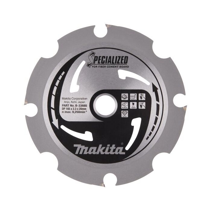 Foto von Makita Kreissägeblatt SPECIALIZED B-33685 165 x 20 mm, 4 Zähne Foto von Makita Kreissägeblatt SPECIALIZED B-33685 165 x 20 mm, 4 Zähne