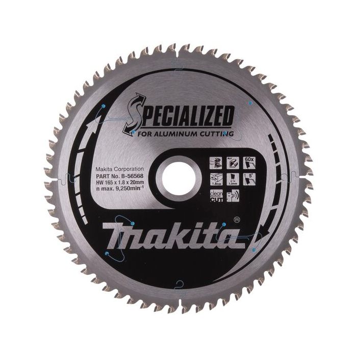 Foto von Makita Sägeblatt 165 x 20 x 60 SPECIALZED, 60 Zähne