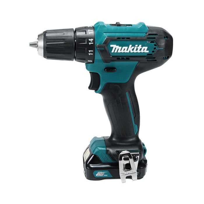 Bild von Makita Akku-Bohrschrauber DF333DSAP1 (pink), 12 V / 1 x 2,0 Ah Akku, Ladegerät in Tasche