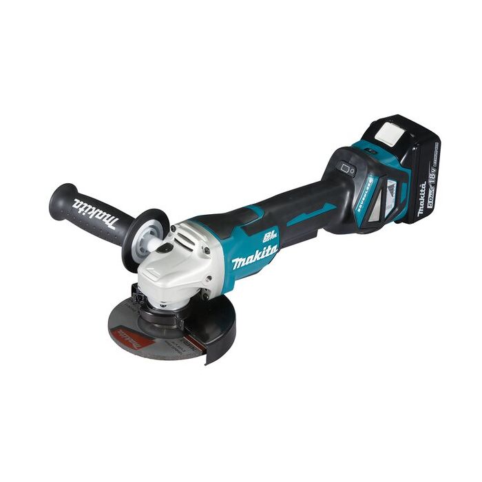 Foto von Makita Akku-Winkelschleifer DGA515RTJ 18 Volt, mit 2 Akkus 5,0 Ah und Ladegerät Foto von Makita Akku-Winkelschleifer DGA515RTJ 18 Volt, mit 2 Akkus 5,0 Ah und Ladegerät