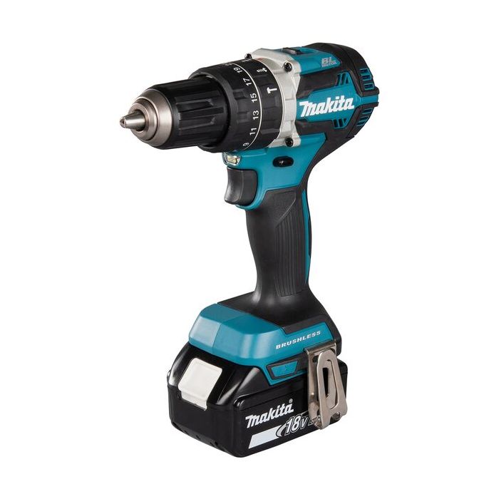 Bild von Makita Akku-Schlagbohrschrauber DHP484RTJ mit 18 Volt 2x 5,0 Ah Akkus und 1x Ladegerät