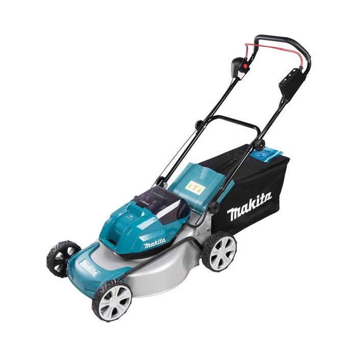 Foto von MAkita Akku-Rasenmäher DLM463Z 2x18 Volt / ohne Akkus, ohne Ladegerät