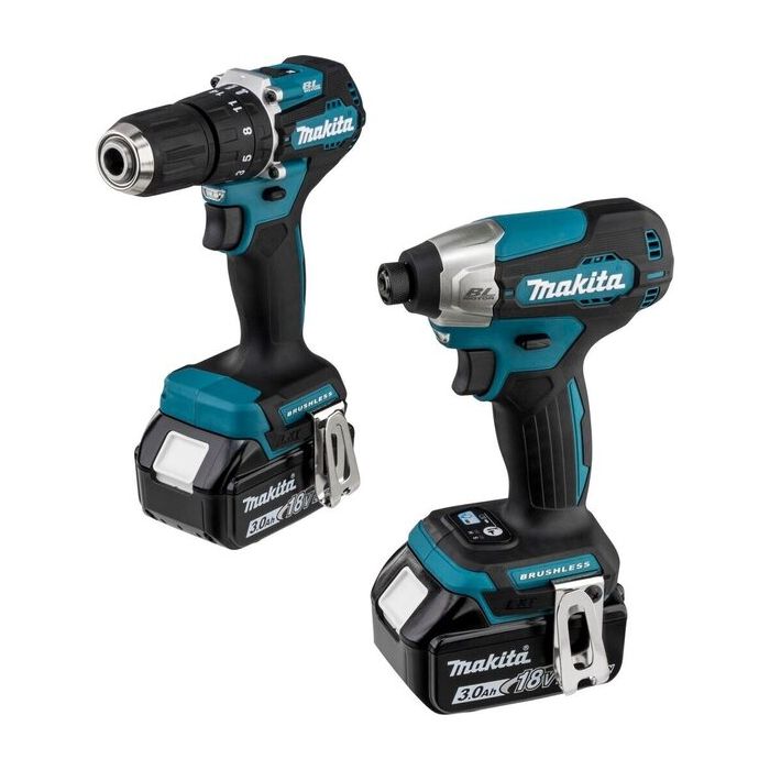 Foto von Makita Akku-Kombo-Kit DLX2414JX4 mit DHP487 und DTD157, 2x Akkus, Ladegerät