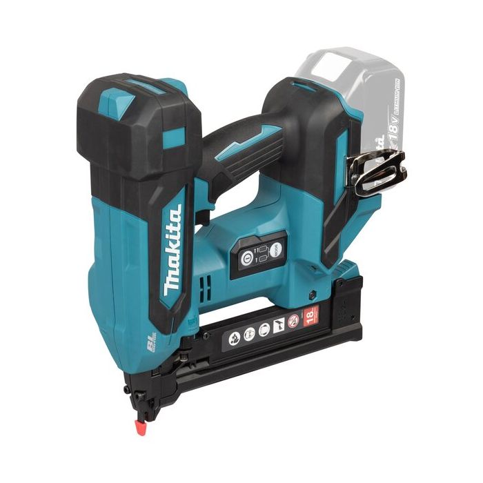Foto von Makita 18V Akku Tacker DST630Z, für Nagellängen 9,5 - 38mm, Nageldicke 18mm, Einzel-Serienauslösung Foto von Makita 18V Akku Tacker DST630Z, für Nagellängen 9,5 - 38mm, Nageldicke 18mm, Einzel-Serienauslösung