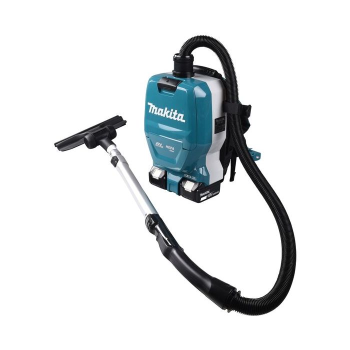 Foto von Makita Akku-Rucksackstaubsauger DVC261ZX15 für 2x18 Volt Akkus, ohne Akkus, ohne Ladegerät