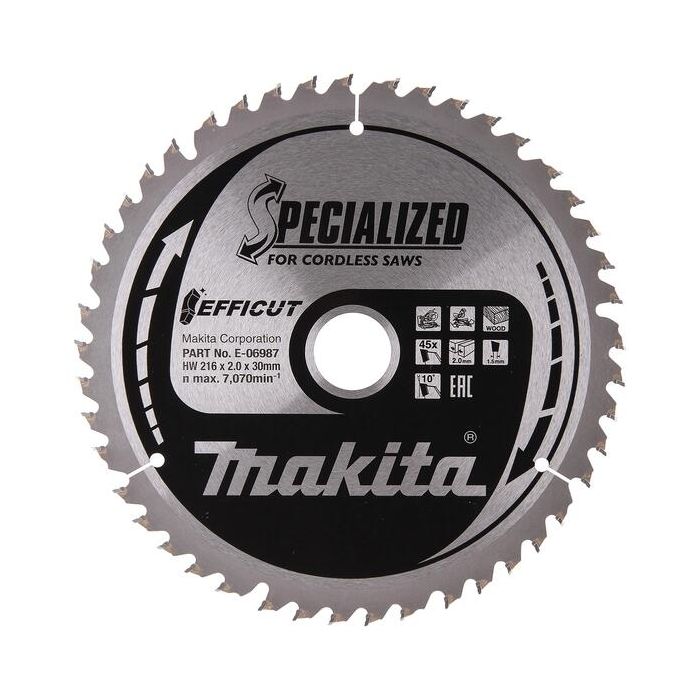 Bild von Makita Kreissägeblatt EFFICUT 216 x 30 mm, 45 Zähne