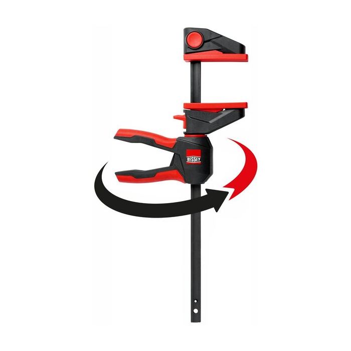 Bild von Bessey Einhandzwinge mit drehbarem Griff EZ360-45, Spannweite 600 mm, Ausladung 80 mm