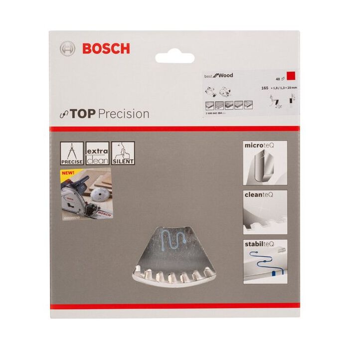 Bild von Bosch Kreissägeblatt Top Precision Best for Wood, 165 x 20, Z48 Bild von Bosch Kreissägeblatt Top Precision Best for Wood, 165 x 20, Z48